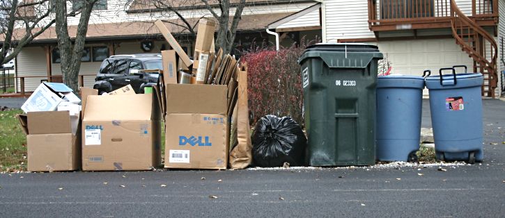 garbage cans