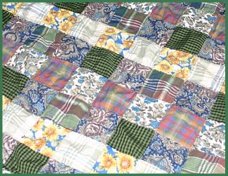 close up photo of a quilt